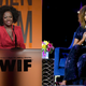 Viola Davis, left, speaks onstage at the 2019 Women In Film Annual Gala on June 12, 2019 in Beverly Hills, California. ; Michelle Obama speaks onstage during the 2019 Essence Festival Presented on July 06, 2019 in New Orleans, Louisiana.